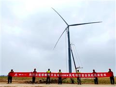中國(guó)二十二冶機(jī)電公司邯鄲新天永年100兆瓦風(fēng)電項(xiàng)目首臺(tái)風(fēng)機(jī)吊裝完成